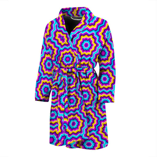 Optical illusion Techno Movement Men Bath Robe-JTAMIGO.COM