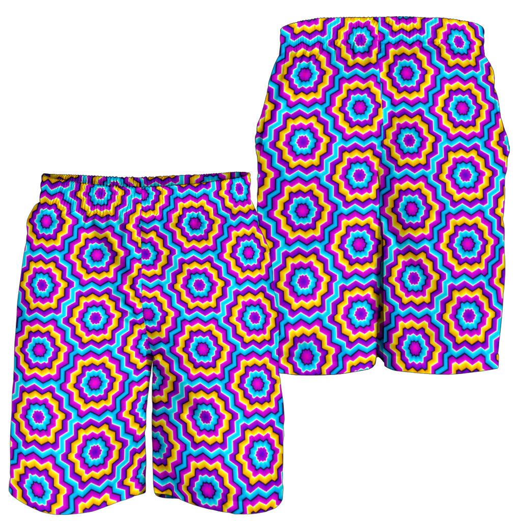 Optical illusion Techno Movement Mens Shorts-JTAMIGO.COM