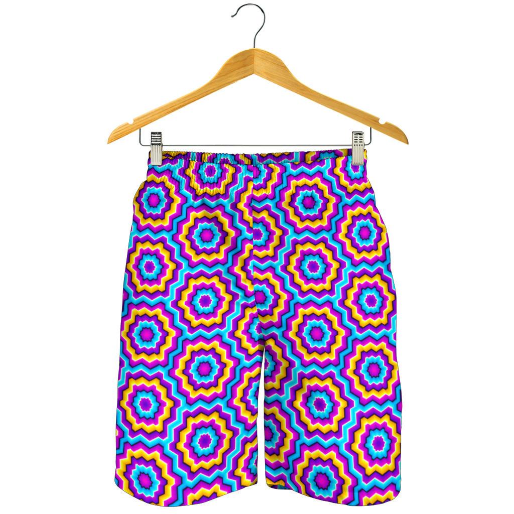 Optical illusion Techno Movement Mens Shorts-JTAMIGO.COM