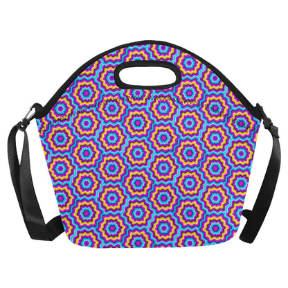 Optical illusion Techno Movement Neoprene Lunch Bag (Model 1669)(Large)-JTAMIGO.COM