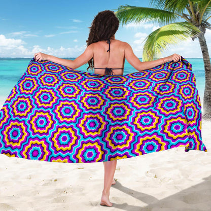Optical illusion Techno Movement Sarong Pareo Wrap