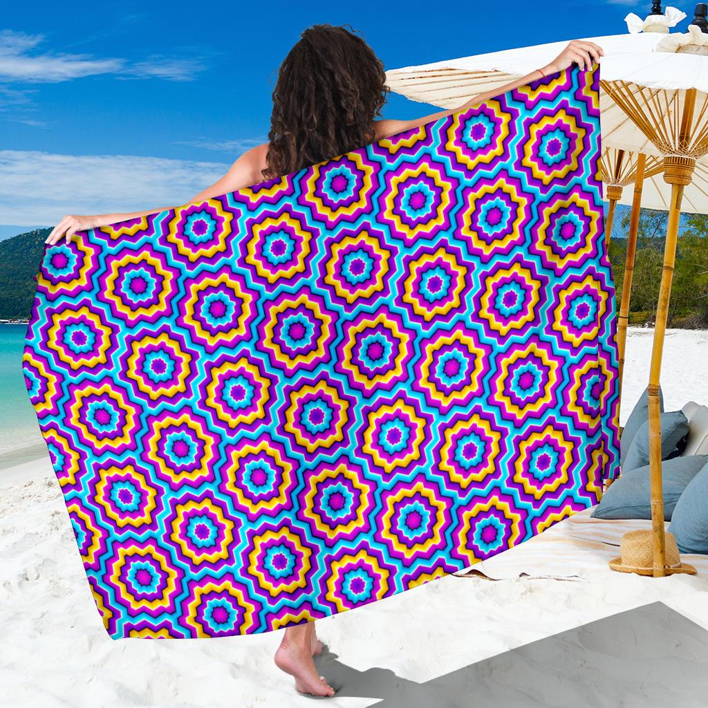 Optical illusion Techno Movement Sarong Pareo Wrap