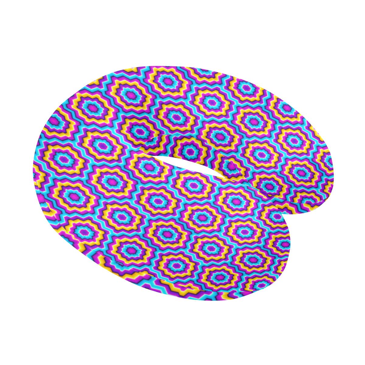 Optical illusion Techno Movement U-Shaped Travel Neck Pillow-JTAMIGO.COM
