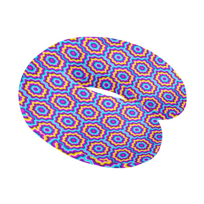Optical illusion Techno Movement U-Shaped Travel Neck Pillow-JTAMIGO.COM