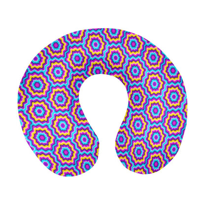 Optical illusion Techno Movement U-Shaped Travel Neck Pillow-JTAMIGO.COM