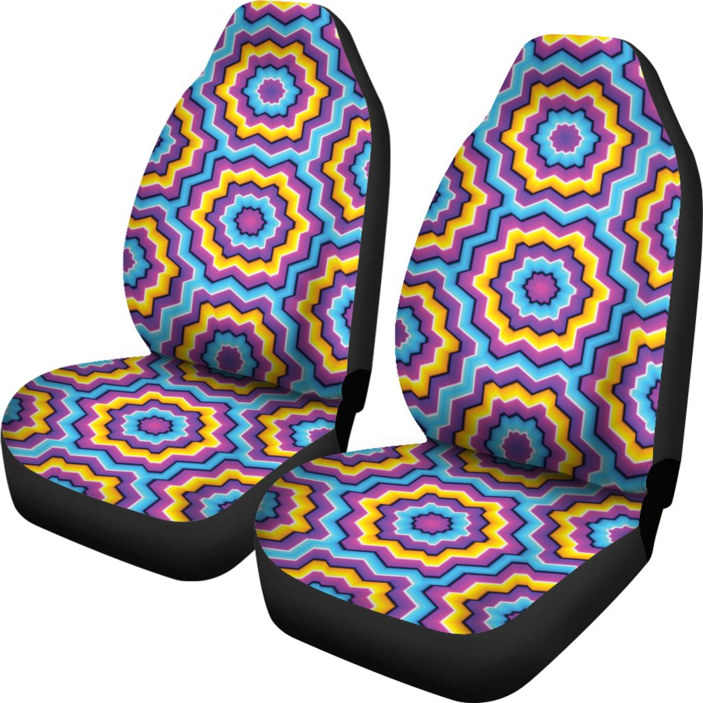 Optical illusion Techno Movement Universal Fit Car Seat Covers