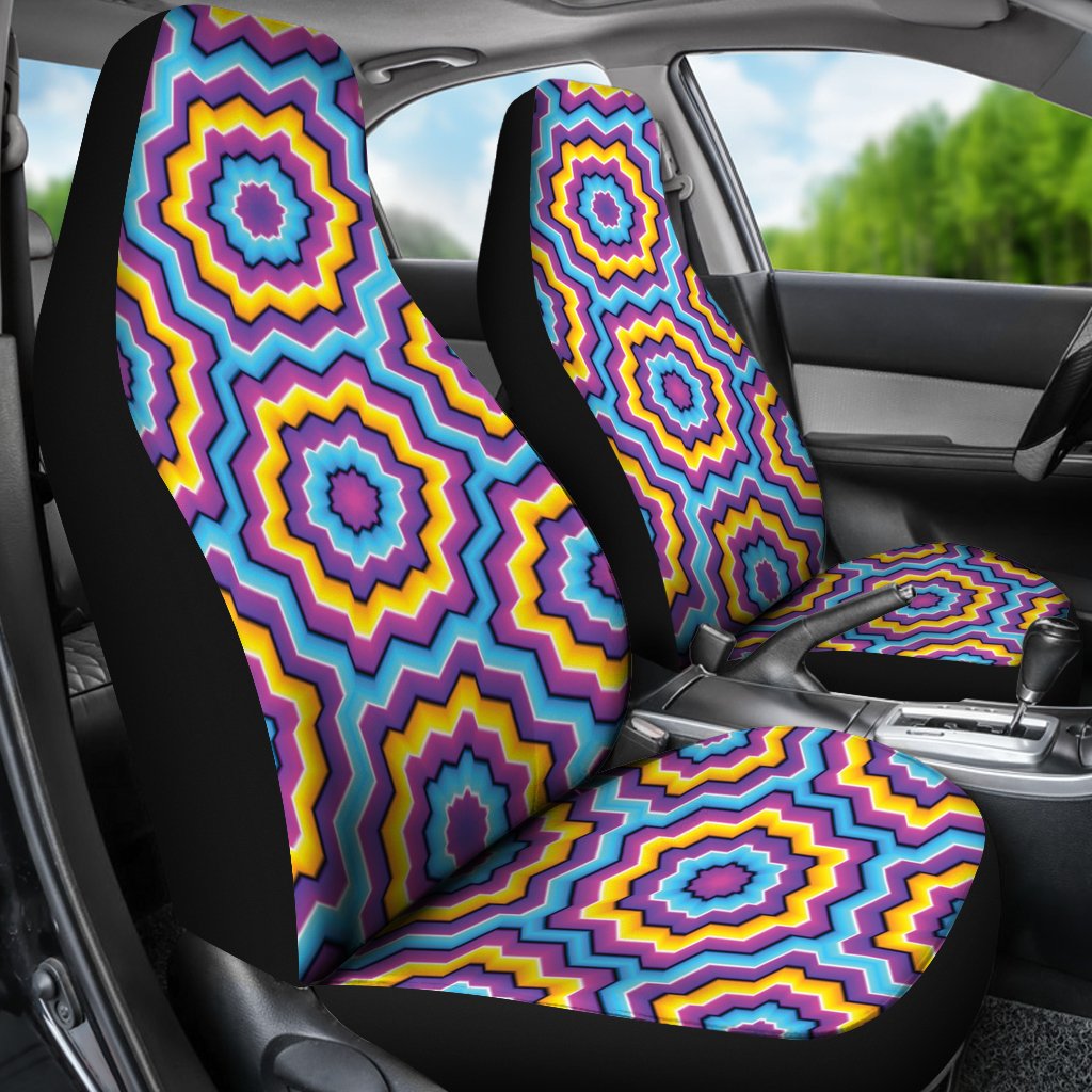 Optical illusion Techno Movement Universal Fit Car Seat Covers