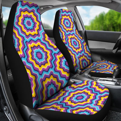 Optical illusion Techno Movement Universal Fit Car Seat Covers