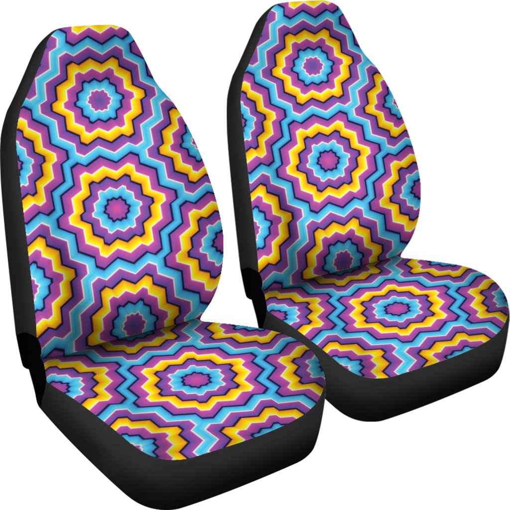Optical illusion Techno Movement Universal Fit Car Seat Covers
