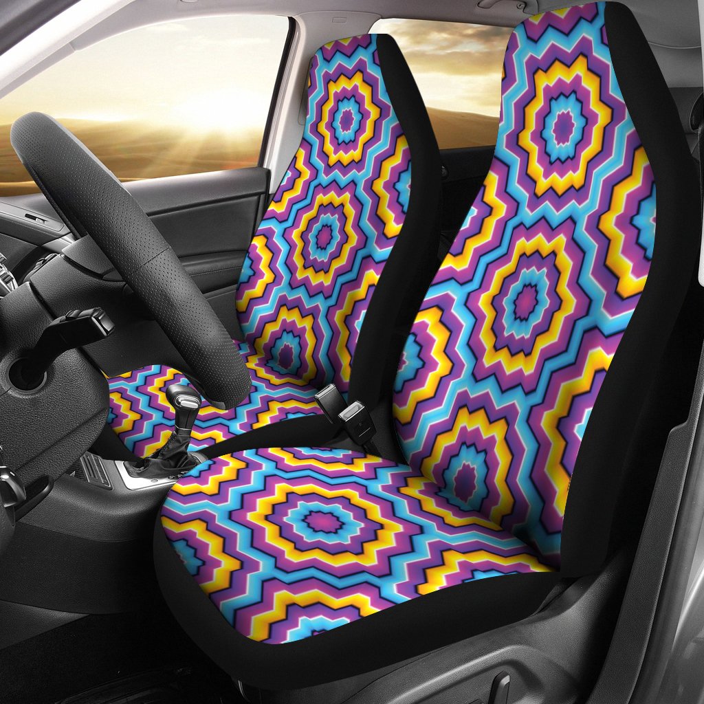 Optical illusion Techno Movement Universal Fit Car Seat Covers