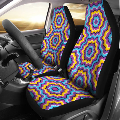 Optical illusion Techno Movement Universal Fit Car Seat Covers