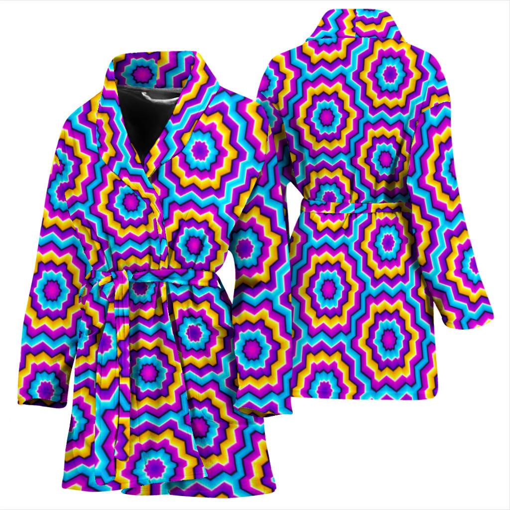 Optical illusion Techno Movement Women Bath Robe-JTAMIGO.COM