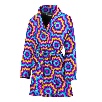 Optical illusion Techno Movement Women Bath Robe-JTAMIGO.COM