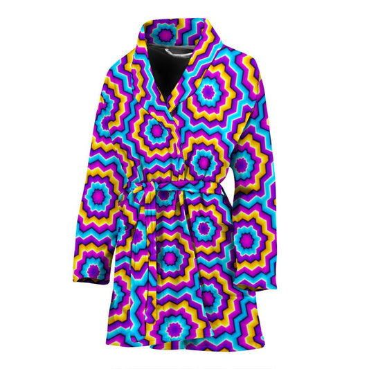 Optical illusion Techno Movement Women Bath Robe-JTAMIGO.COM
