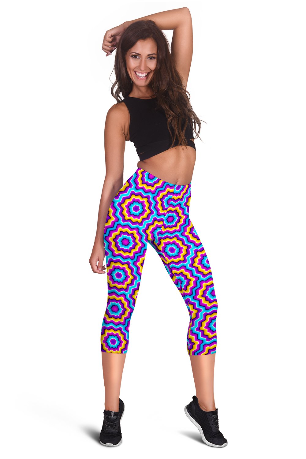 Optical illusion Techno Movement Women Capris