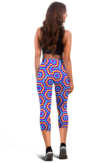 Optical illusion Techno Movement Women Capris