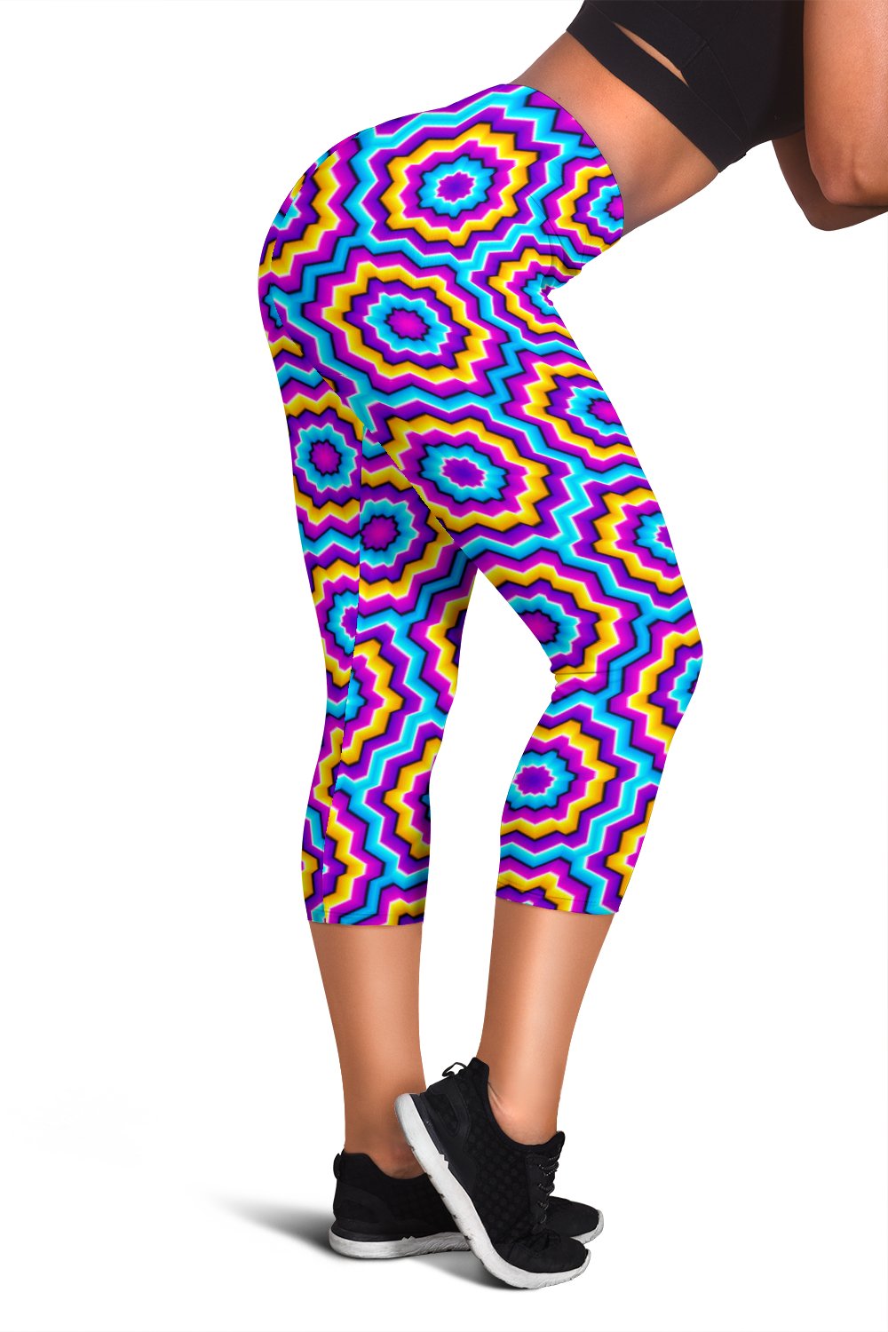 Optical illusion Techno Movement Women Capris