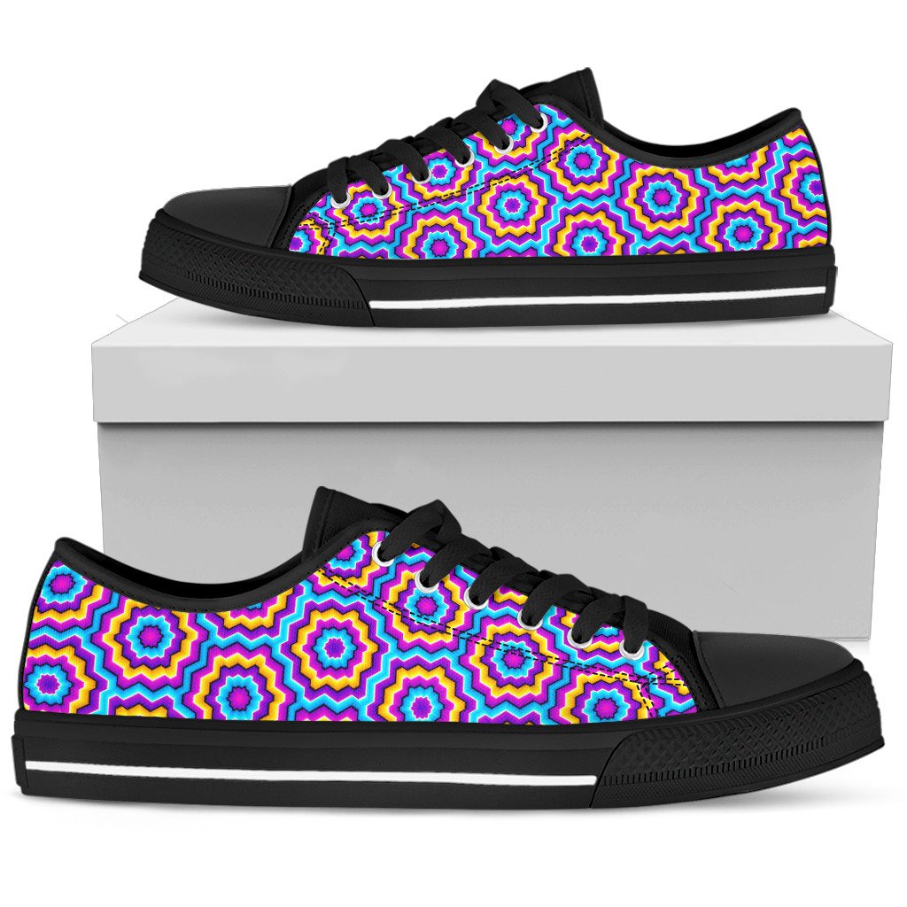 Optical illusion Techno Movement Women Low Top Shoes-JTAMIGO.COM