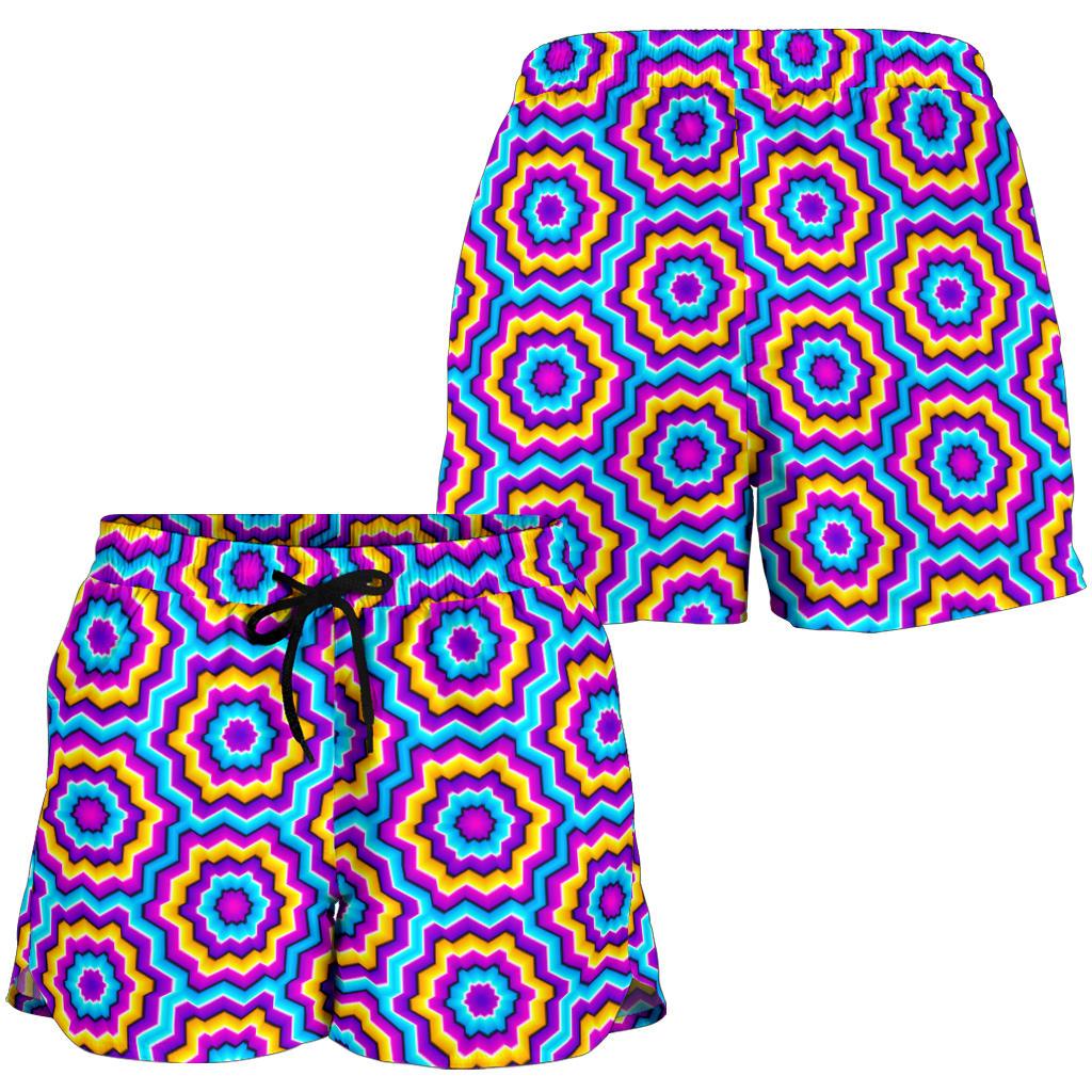 Optical illusion Techno Movement Women Shorts-JTAMIGO.COM