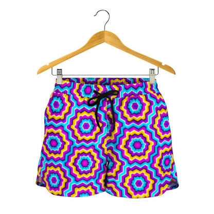 Optical illusion Techno Movement Women Shorts-JTAMIGO.COM