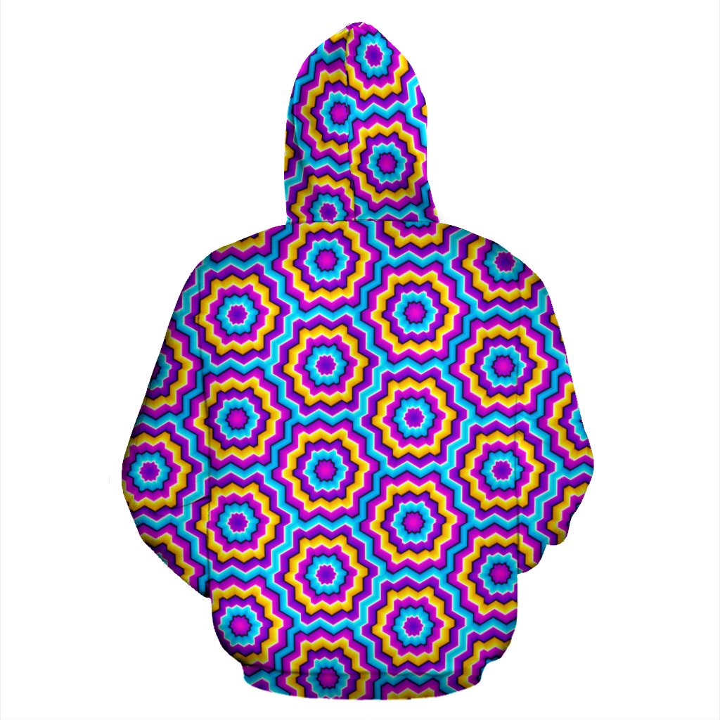 Optical Illusion Techno Movement Zip Up Hoodie