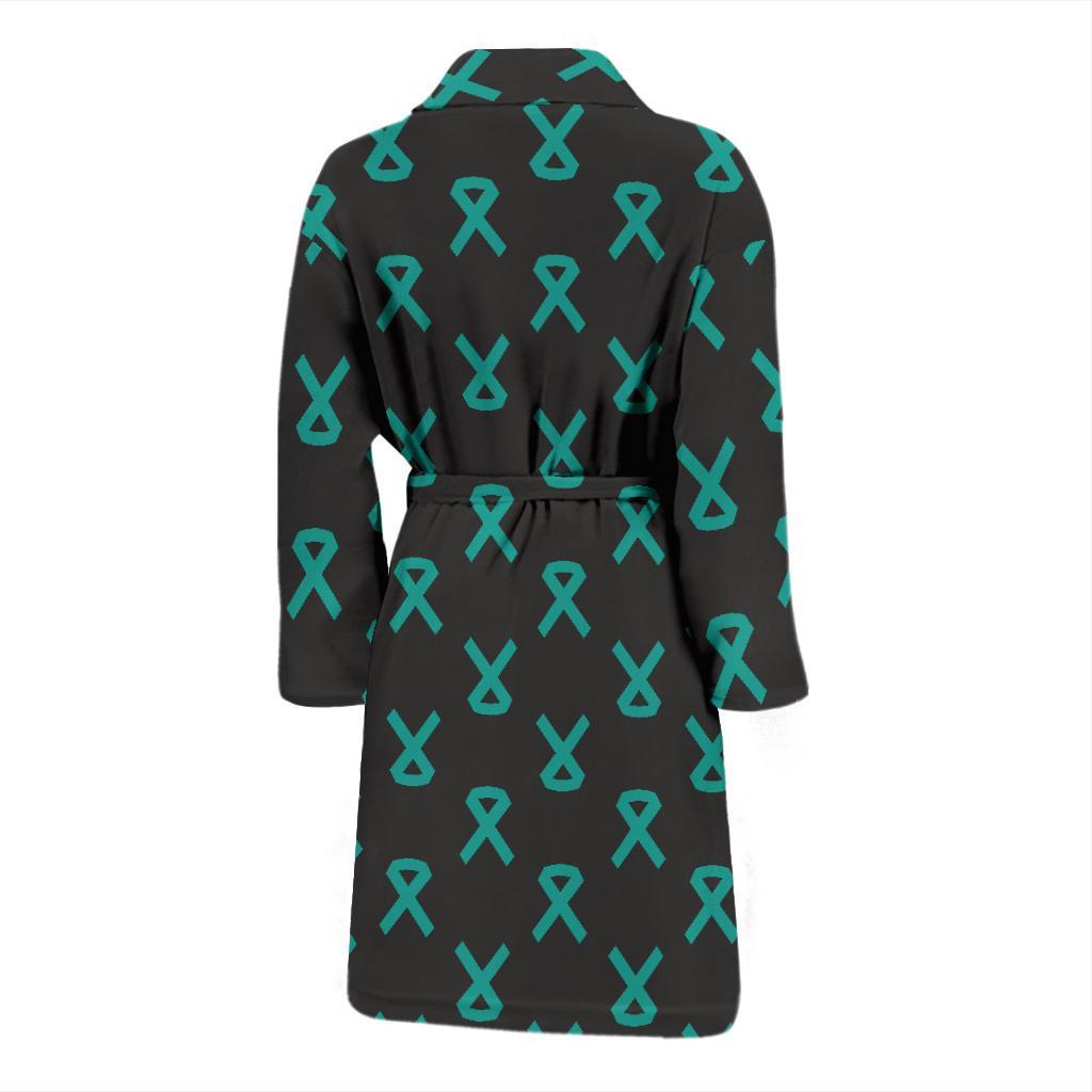 Ovarian cancer Pattern Print Design A01 Men Bathrobe-JORJUNE.COM
