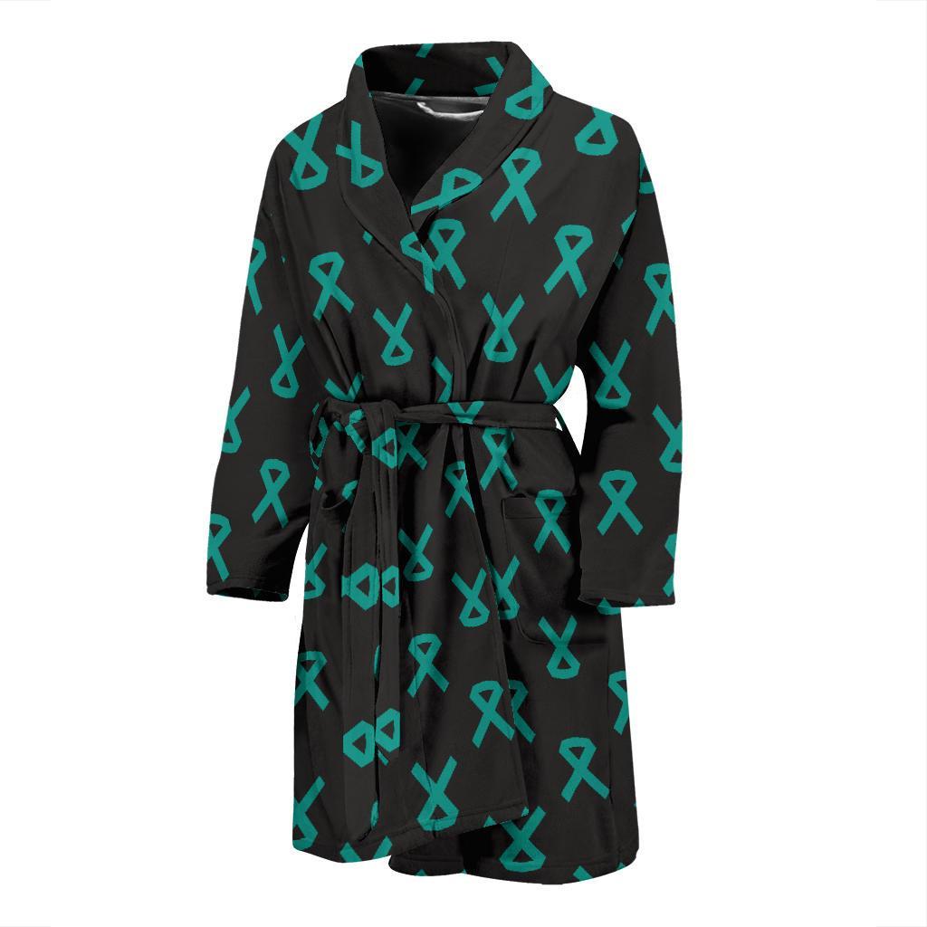 Ovarian cancer Pattern Print Design A01 Men Bathrobe-JORJUNE.COM