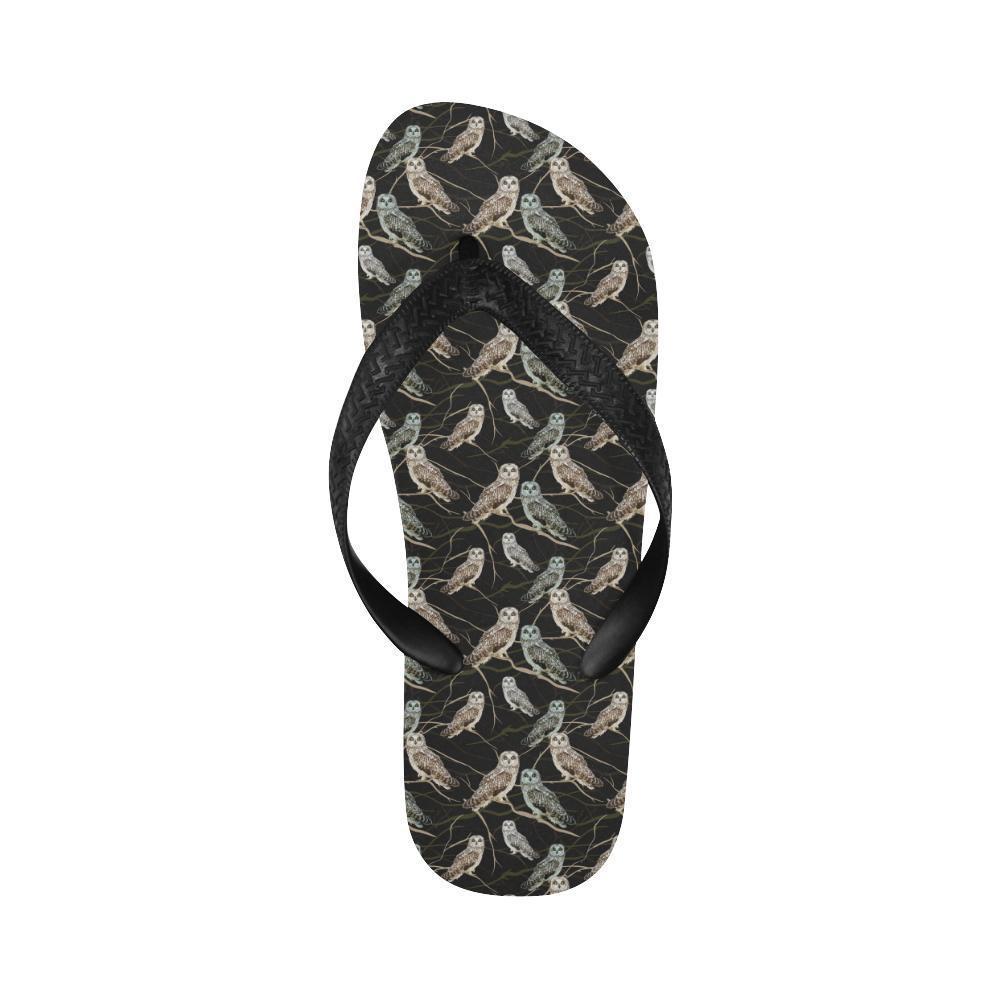 Owl Branch Themed Design Print Flip Flops-JTAMIGO.COM