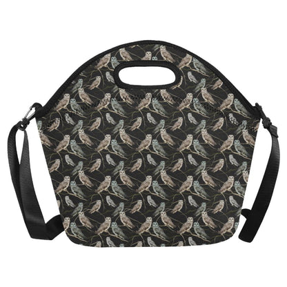 Owl Branch Themed Design Print Neoprene Lunch Bag (Model 1669)(Large)-JTAMIGO.COM