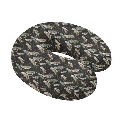 Owl Branch Themed Design Print U-Shaped Travel Neck Pillow-JTAMIGO.COM