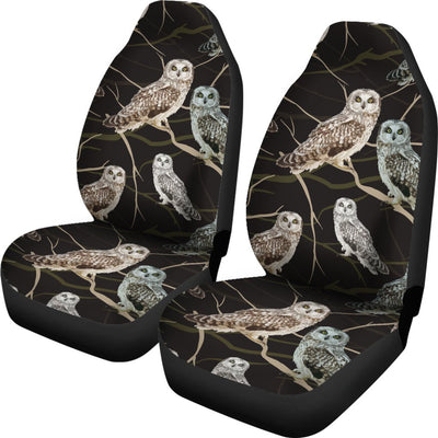 Owl Branch Themed Design Print Universal Fit Car Seat Covers