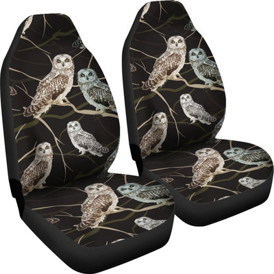 Owl Branch Themed Design Print Universal Fit Car Seat Covers