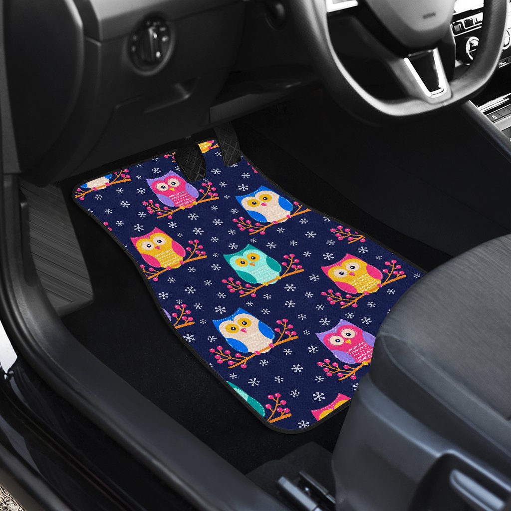 Owl Cute Themed Design Print Car Floor Mats