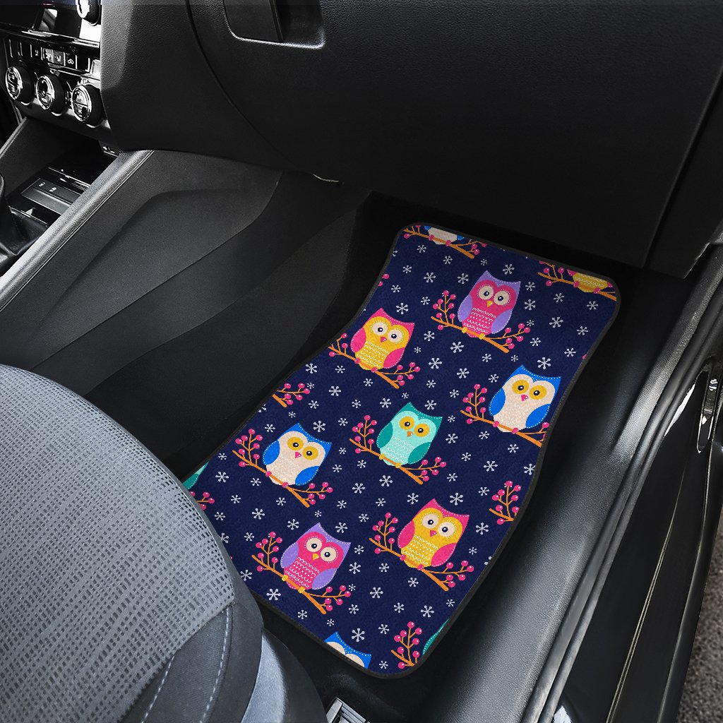 Owl Cute Themed Design Print Car Floor Mats