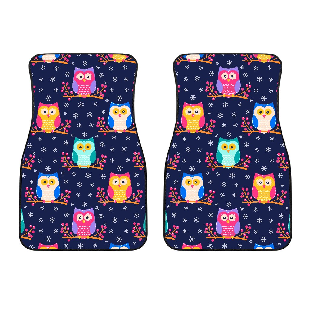 Owl Cute Themed Design Print Car Floor Mats