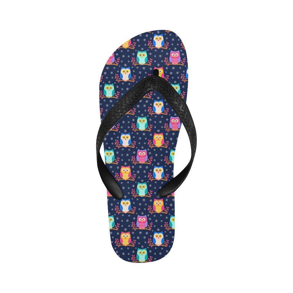 Owl Cute Themed Design Print Flip Flops-JTAMIGO.COM
