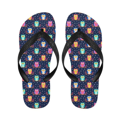 Owl Cute Themed Design Print Flip Flops-JTAMIGO.COM