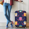 Owl Cute Themed Design Print Luggage Cover Protector
