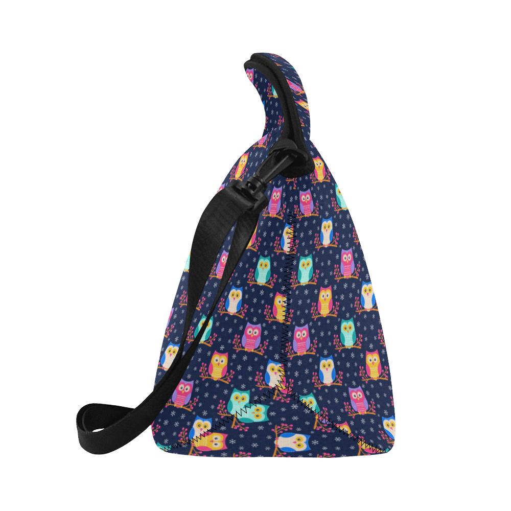 Owl Cute Themed Design Print Neoprene Lunch Bag (Model 1669)(Large)-JTAMIGO.COM