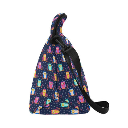 Owl Cute Themed Design Print Neoprene Lunch Bag (Model 1669)(Large)-JTAMIGO.COM