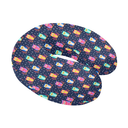 Owl Cute Themed Design Print U-Shaped Travel Neck Pillow-JTAMIGO.COM