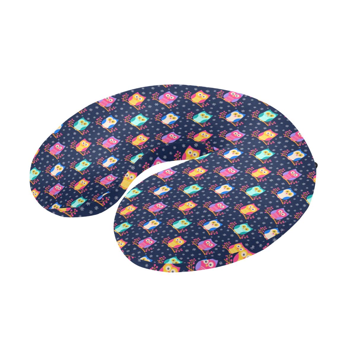 Owl Cute Themed Design Print U-Shaped Travel Neck Pillow-JTAMIGO.COM