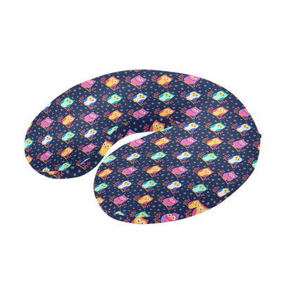 Owl Cute Themed Design Print U-Shaped Travel Neck Pillow-JTAMIGO.COM