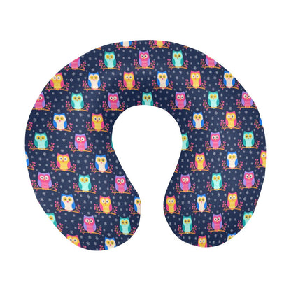 Owl Cute Themed Design Print U-Shaped Travel Neck Pillow-JTAMIGO.COM