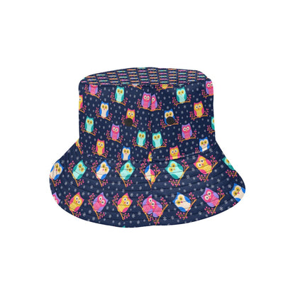 Owl Cute Themed Design Print Unisex Bucket Hat