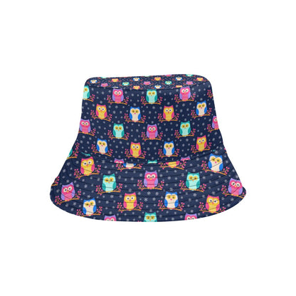 Owl Cute Themed Design Print Unisex Bucket Hat