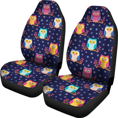 Owl Cute Themed Design Print Universal Fit Car Seat Covers
