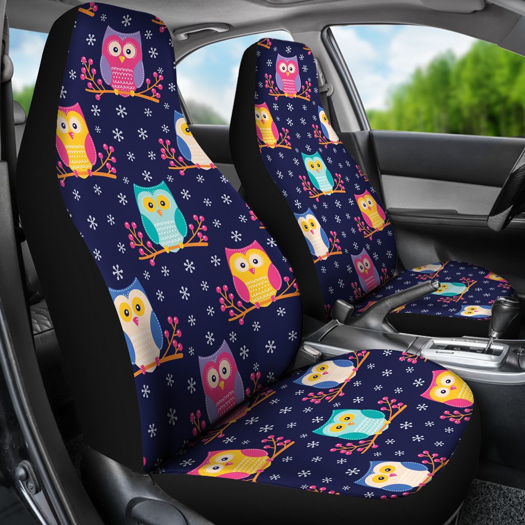 Owl Cute Themed Design Print Universal Fit Car Seat Covers