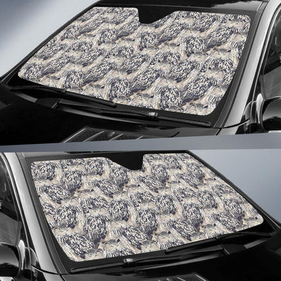 Owl Realistic Themed Design Print Car Sun Shade For Windshield