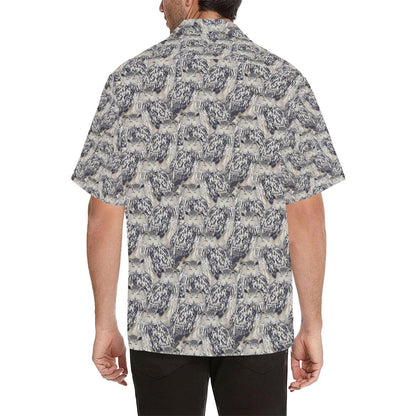 Owl Realistic Themed Design Print Men Aloha Hawaiian Shirt